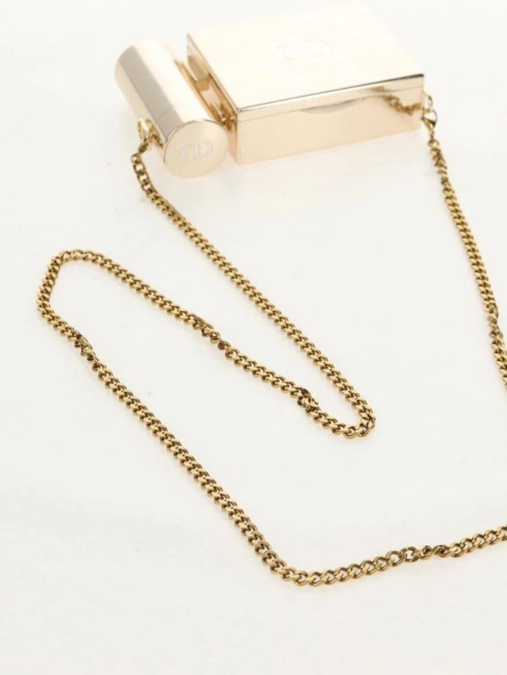 Christian Dior Chain Shoulder Bag metal Gold Tone Auth 157970M - Picture 8 of 16